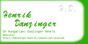 henrik danzinger business card